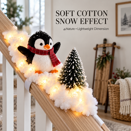 🔥Hot Sale 49% OFF🔥Playful Penguin Snowy Stair Railing Decor